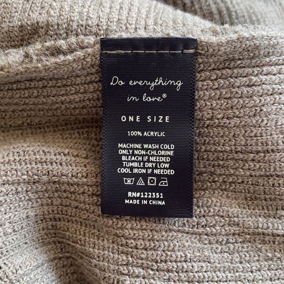 Do Everything In Love Olive Green Sweater Poncho - Picture 4 of 6